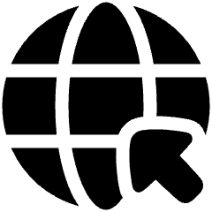 Globe Browser Click Captive Portal Icon from Plump Solid Set