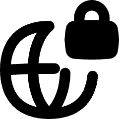 Globe Browser Vpn Lock Icon from Flex Remix Set