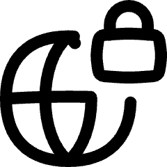 Globe Browser Vpn Lock Icon from Flex Line Set