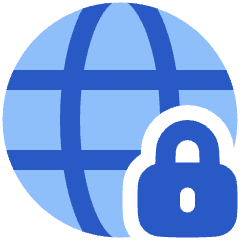 Globe Browser Vpn Lock Icon from Plump Flat Set