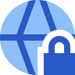 Globe Browser Vpn Lock Icon from Sharp Flat Set