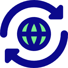 Globe Network Sync Icon from Core Pop Set