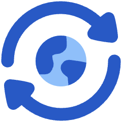Globe Network Sync Icon from Plump Flat Set