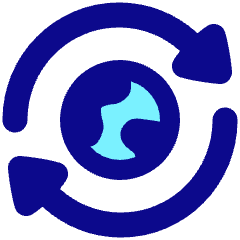 Globe Network Sync Icon from Plump Pop Set