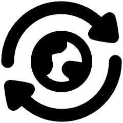 Globe Network Sync Icon from Plump Remix Set
