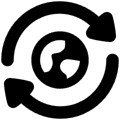 Globe Network Sync Icon from Plump Solid Set