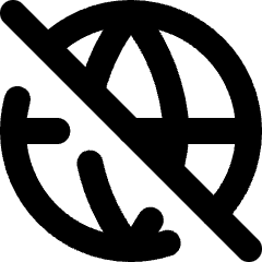 Globe Public Access Off Icon from Micro Line Set