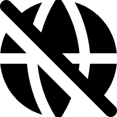 Globe Public Access Off Icon from Core Solid Set