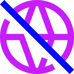Globe Public Access Off Icon from Sharp Neon Set