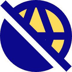 Globe Public Access Off Icon from Sharp Pop Set