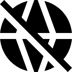 Globe Public Access Off Icon from Sharp Solid Set