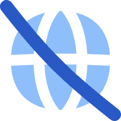 Globe Public Access Off Icon from Flex Flat Set