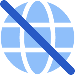 Globe Public Access Off Icon from Plump Flat Set