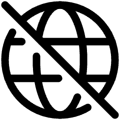 Globe Public Access Off Icon from Plump Line Set