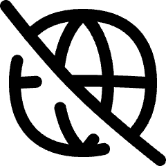 Globe Public Access Off Icon from Flex Line Set