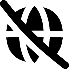 Globe Public Access Off Icon from Flex Solid Set