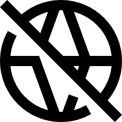 Globe Public Access Off Icon from Sharp Line Set