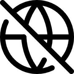 Globe Public Access Off Icon from Core Line Set