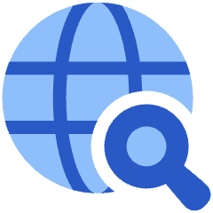 Globe Search Download Icon from Plump Flat Set