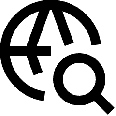 Globe Search Download Icon from Sharp Line Set