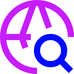 Globe Search Download Icon from Sharp Neon Set