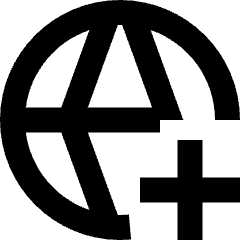 Globe Website Add Icon from Sharp Remix Set