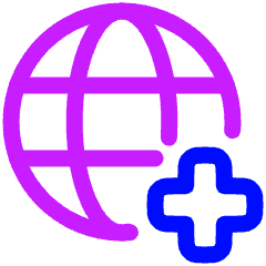 Globe Website Add Icon from Plump Neon Set