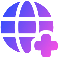 Globe Website Add Icon from Plump Gradient Set
