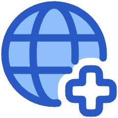 Globe Website Add Icon from Plump Duo Set