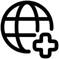 Globe Website Add Icon from Plump Line Set
