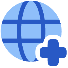 Globe Website Add Icon from Plump Flat Set