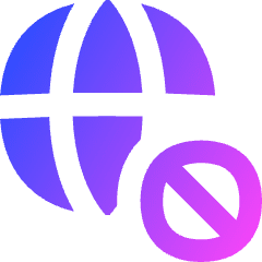 Globe Website Block Icon from Flex Gradient Set