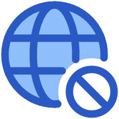 Globe Website Block Icon from Plump Duo Set