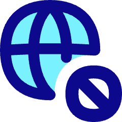 Globe Website Block Icon from Flex Pop Set