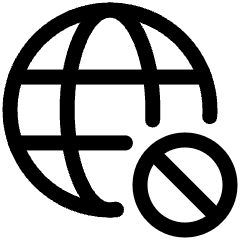 Globe Website Block Icon from Plump Line Set