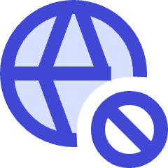 Globe Website Block Icon from Sharp Duo Set