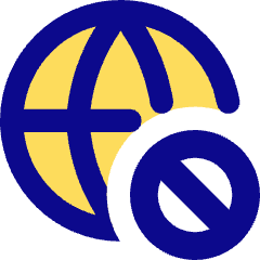Globe Website Block Icon from Core Pop Set