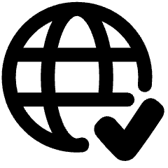Globe Website Check Icon from Plump Remix Set