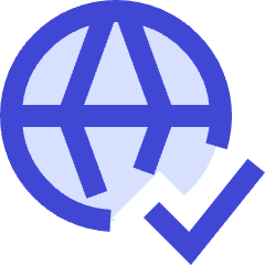 Globe Website Check Icon from Sharp Duo Set