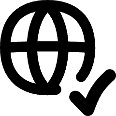 Globe Website Check Icon from Flex Remix Set