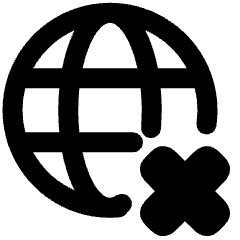 Globe Website Cross Icon from Plump Remix Set