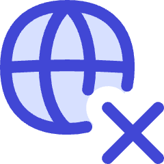 Globe Website Cross Icon from Flex Duo Set