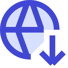 Globe Website Download Icon from Sharp Duo Set