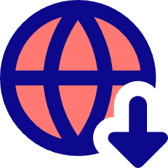 Globe Website Download Icon from Core Pop Set