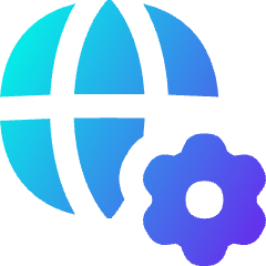 Globe Website Setting 1 Icon from Flex Gradient Set