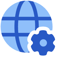 Globe Website Setting 1 Icon from Plump Flat Set