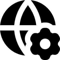 Globe Website Setting 1 Icon from Core Solid Set