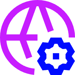 Globe Website Setting 1 Icon from Sharp Neon Set