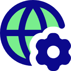 Globe Website Setting 1 Icon from Core Pop Set