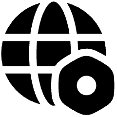 Globe Website Setting 2 Icon from Plump Solid Set